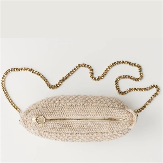 Aiayu Helen Chain Classic Clutch, Wheat